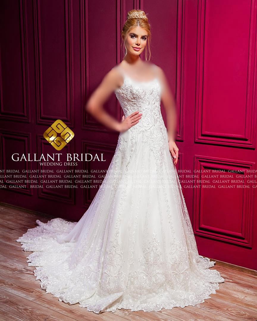 لباس عروس دکلته و راسته - مزون لباس عروس گالانت