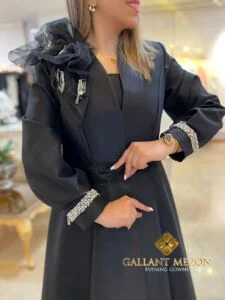 مانتو مجلسی مشکی بلند لوکس
